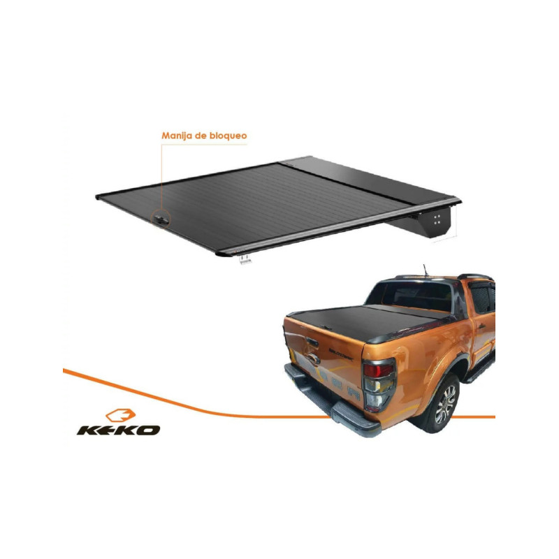 TAPA RETRACTIL MANUAL FORD RANGER 2023+ KEKO