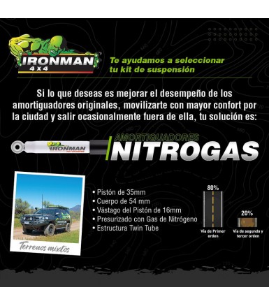 Kit Suspension IRONMAN T60 17+ Nitro Gas  + Add a Leaf