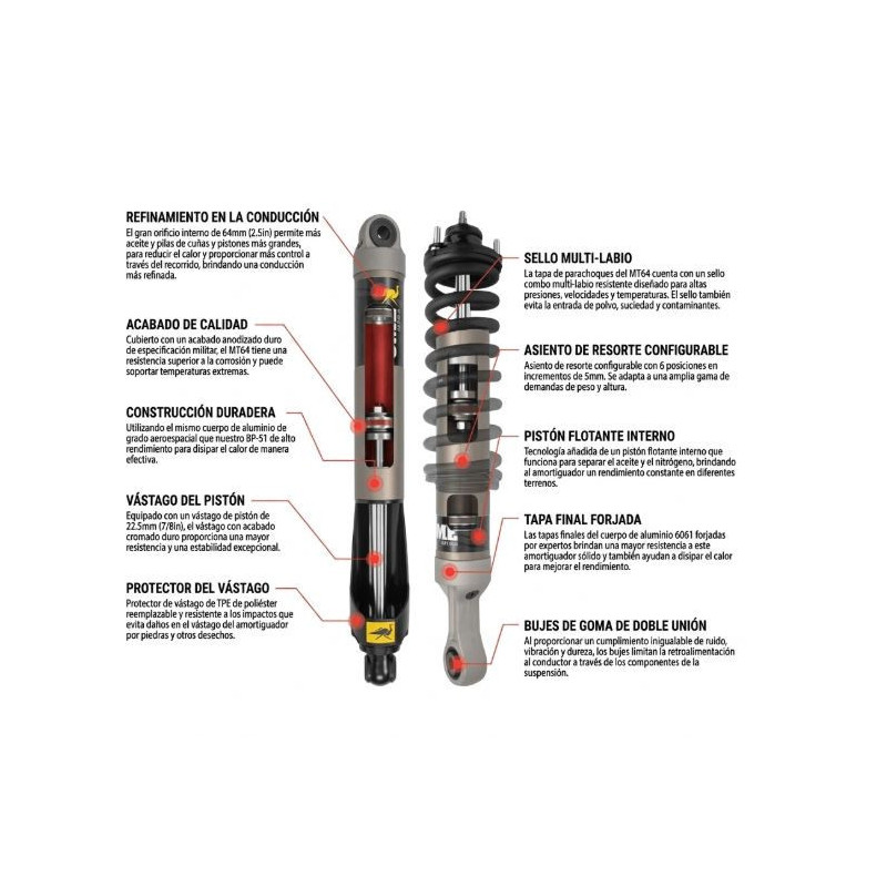 Kit de supensión MT64  Toyota Prado 250 2025+ OME