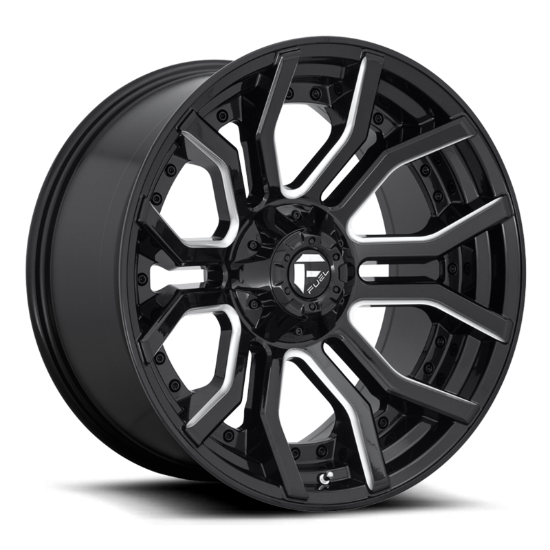 Llanta Fuel Rage GLOSS BLACK MILLED 20X10 6x139.7/135/-18