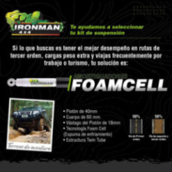 Kit suspensión 2" MAZDA BT50 2013-2021 Foam Cell +Add a Leaf IRONMAN4x